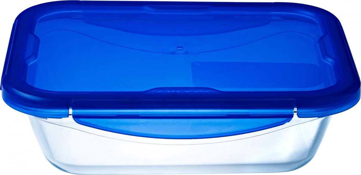Pyrex - cook go skål rektangulær med låg 0,8 liter - gennemsigtig
