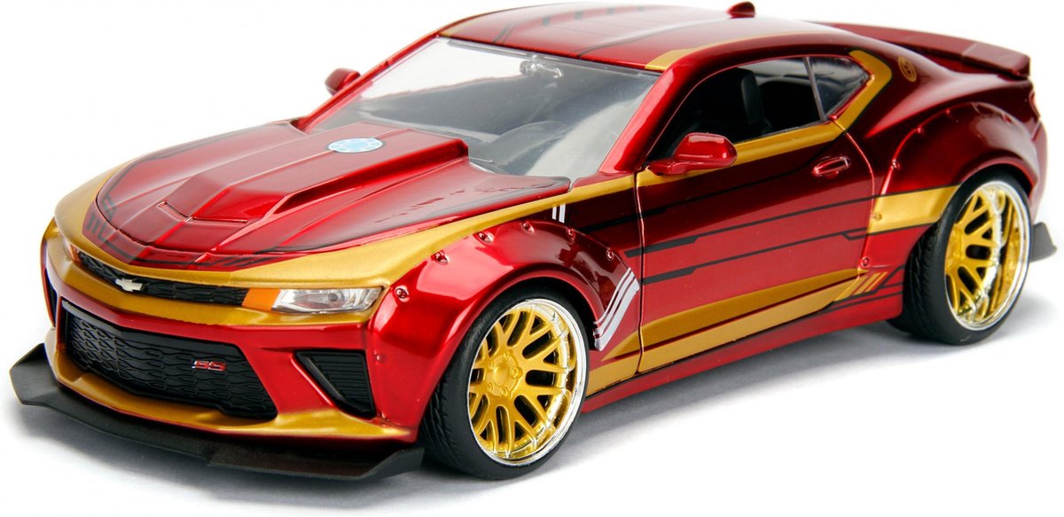 Jada legetøj - marvel ironman 2016 chevy camaro ss - 1:24 - die-cast - fra 8 år - legetøjskøretøj