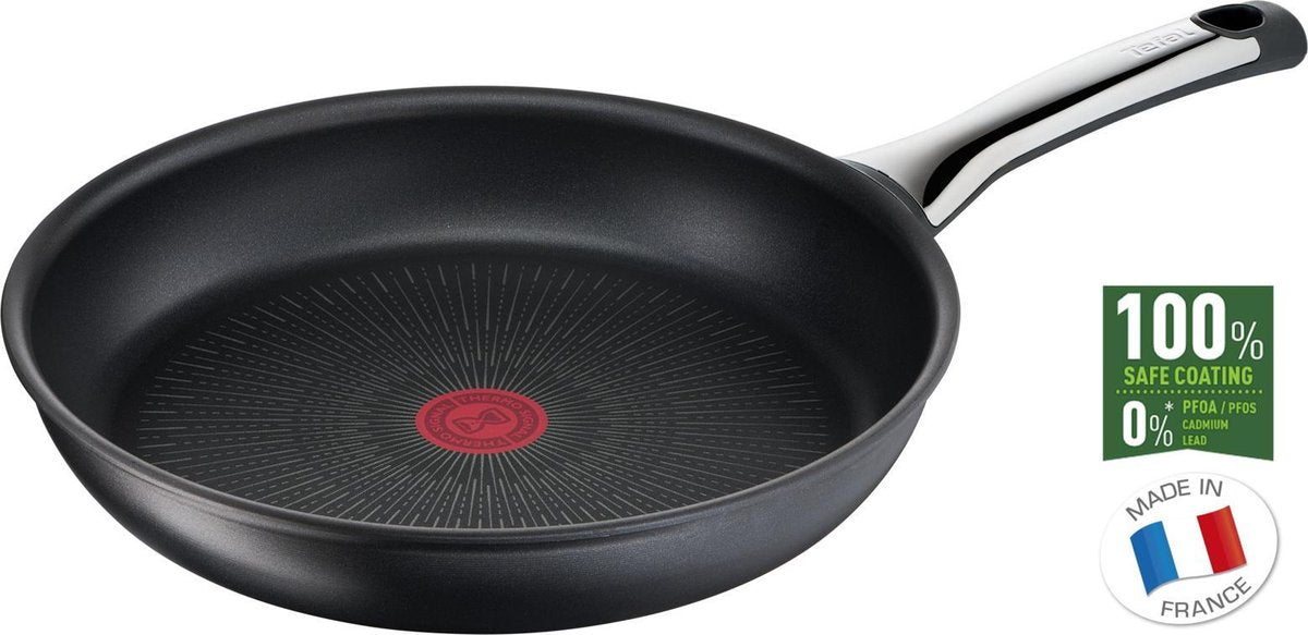 Tefal excellence stegepande - induktion - 28cm - non-stick belægning - temperaturføler - sort