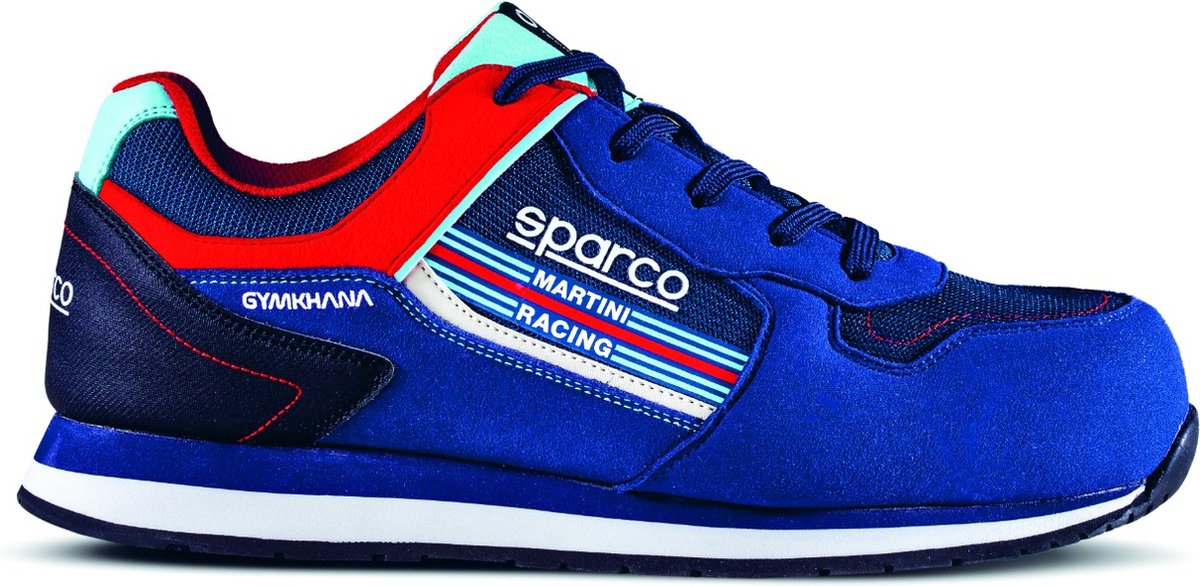 Sparco gymkhana martini - sikkerhedssko s1ps i martini racerstil - blå - størrelse - 42