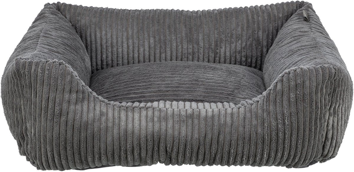 Trixie - hundeseng - jonna - vital - ribbet stof - mørkegrå - 60x50 cm
