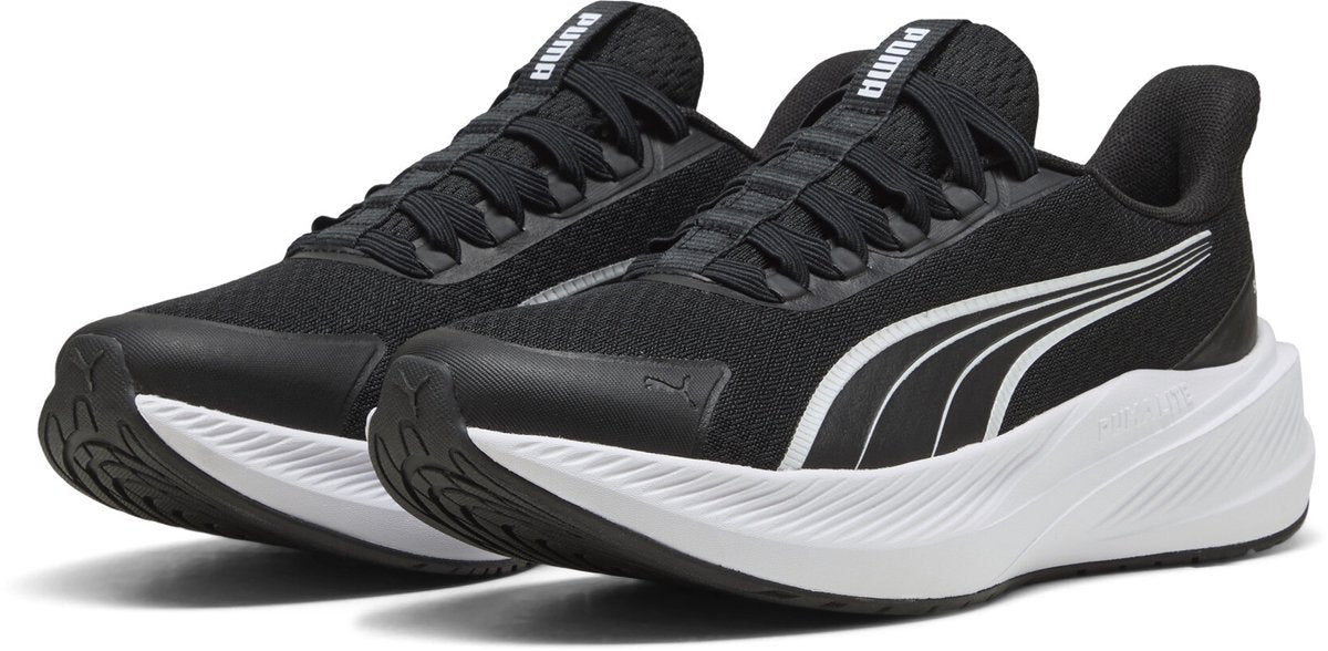 Puma dasher lite sliptech jr unisex sportssko - sort-hvid