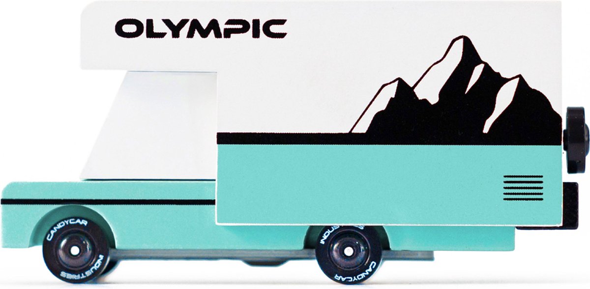 Candylab legetøj candycar world: olympisk rv (was35) 10,2x4,8x5,1cm, trykstøbt træ, i gaveæske, 3+