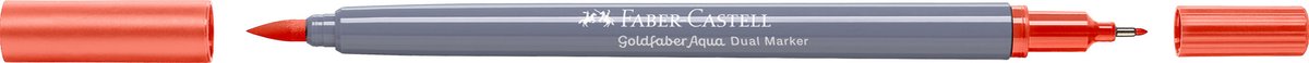 Faber-castell - duo akvarel tusch goldfaber - mørk cadmium orange 115 - pensel 0,6 mm - fc-164615