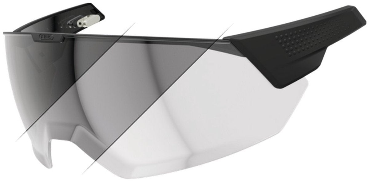 Abus magnetvisir til cykelhjelmen hyp-e - og varianterne ace og bl.ace - magnetisk hjelmvisir beskytter mod vind og vejr - cykelhjelmtilbehør - str. s m, photocromic