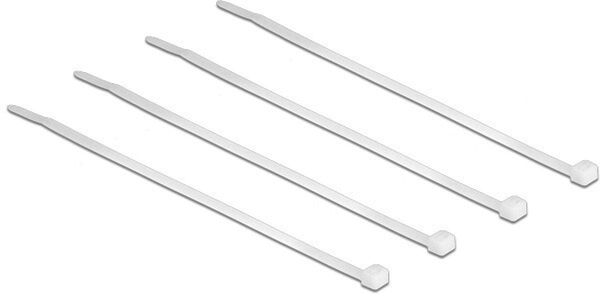 Delock kabelbindere transparent l 200 x b 3,6 mm 100 stk