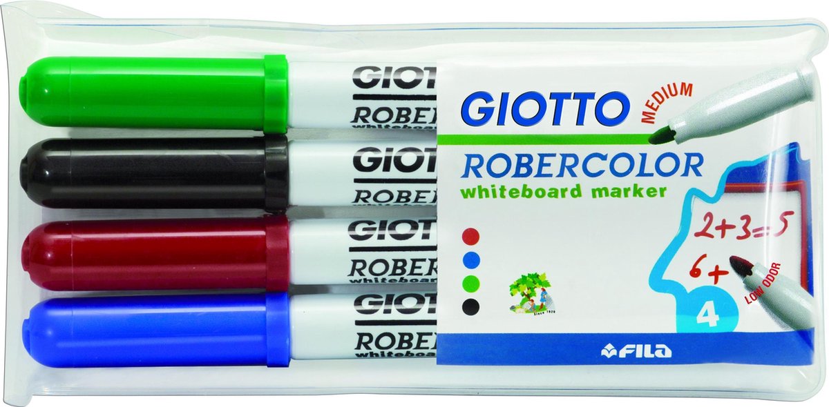Giotto whiteboard tusch robercolor - etui 4 stk