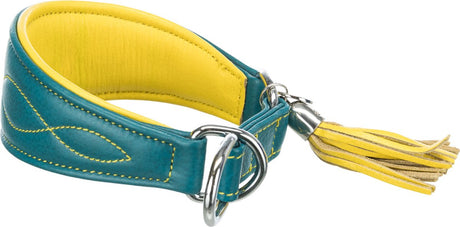 Trixie active comfort anti-pull greyhound halsbånd petrol gul xs