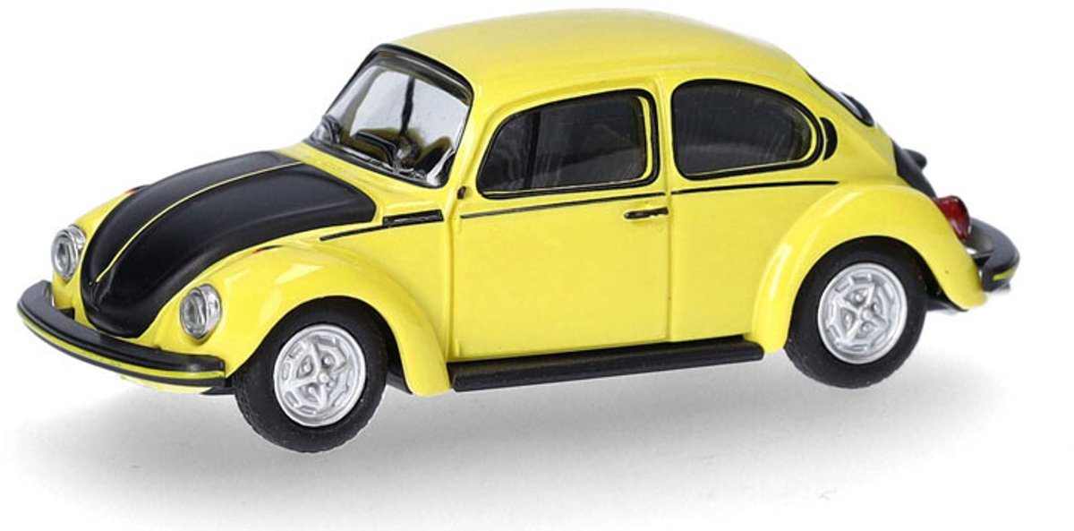 Herpa vw bille 1303, gul sort