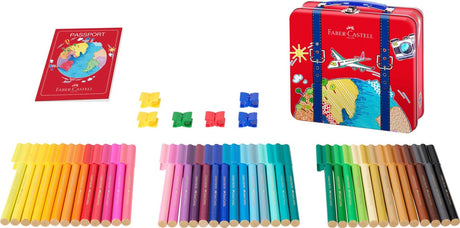 Faber-castell tuschpenne - stik - gavesæt - 46 dele i rejseetui - fc-155535