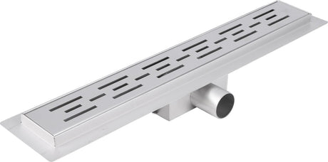 Differnz douchegoot geborsteld rvs met flens 70x70x500mm - mat chroom (33.111.25)