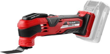 Einhell batteri multiværktøj varrito li solo - power x-change - 18 v li-ion - elektronisk hastighedskontrol - inkl. 6 vedhæftede filer og 9 ark sandpapir - ekskl. batteri og oplader