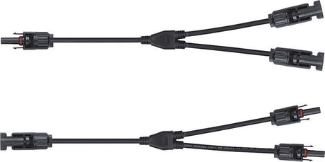 Orno mc4 y splitter - til solpaneler - sæt 1x ff-m + 1x mm-f - professionel kvalitet - samlet solpanel kabel