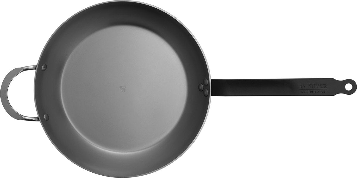 Debuyer de buyer mineral b sort stegepande 32 cm – stålplade – pfas-fri – professionel bageydelse – induktion egnet