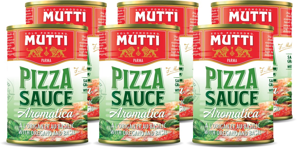 Mutti pizzasauce aromatica 6 x 400 gram