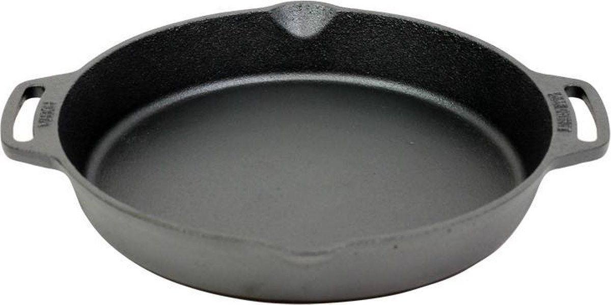 Valhal outdoor skillet koekenpan met 2 handvatten - gietijzer, diameter 30cm, vh30h