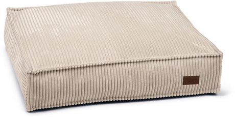 Designet af Lotte designet af Lotte Dog Pushion Ribbed 100x70x15 cm lysegrå