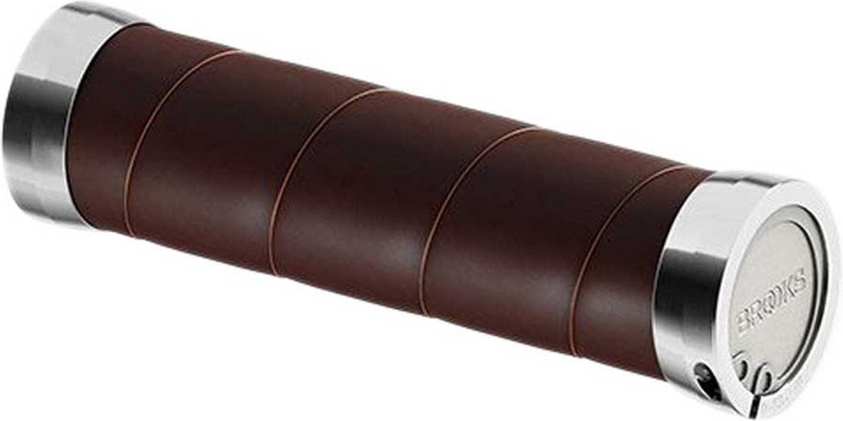 Brook's håndtag Slender Leather Grips 130 mm a. Brun