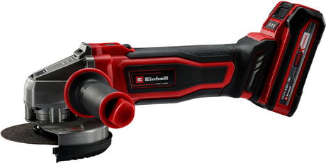 Einhell batteri vinkelsliber te-ag 18 125-2 li (1x4,0 ah) vinkelsliber (rød sort, inkl. 4,0 ah power x-change batteri og oplader)
