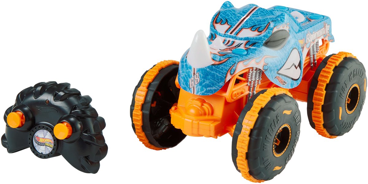 Hot wheels monster trucks rhinotime - skala 1:24 - rc køretøj