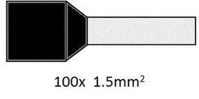 Cimco ferrule isoleret 1,5 mm2 pr. 100