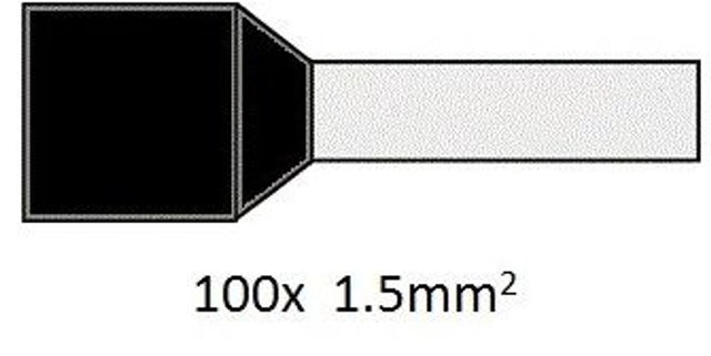 Cimco ferrule isoleret 1,5 mm2 pr. 100