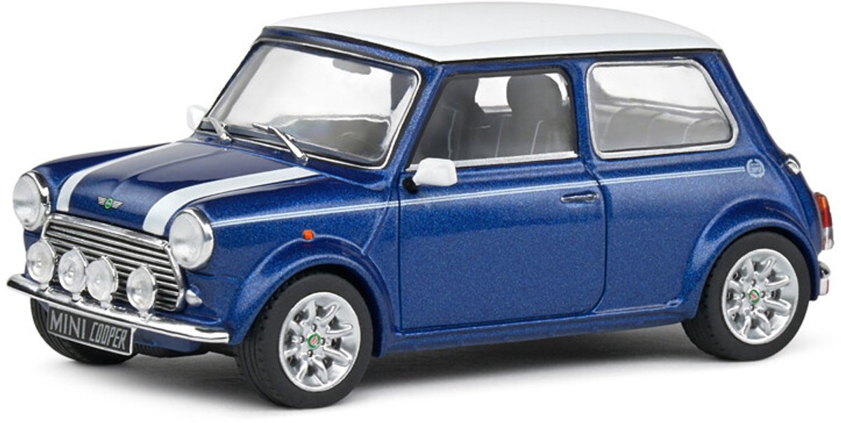 Solido mini cooper s '94, blå skala 1:43