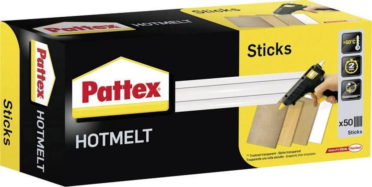 Pattex ptk1 limstift 11 mm 200 mm gennemsigtig 1000 g 50 stk.