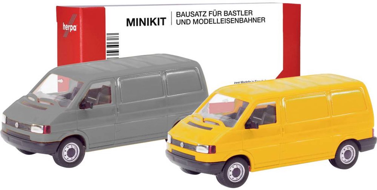 Herpa vw t4 transporter, grå gul (minisæt 2 stk.)