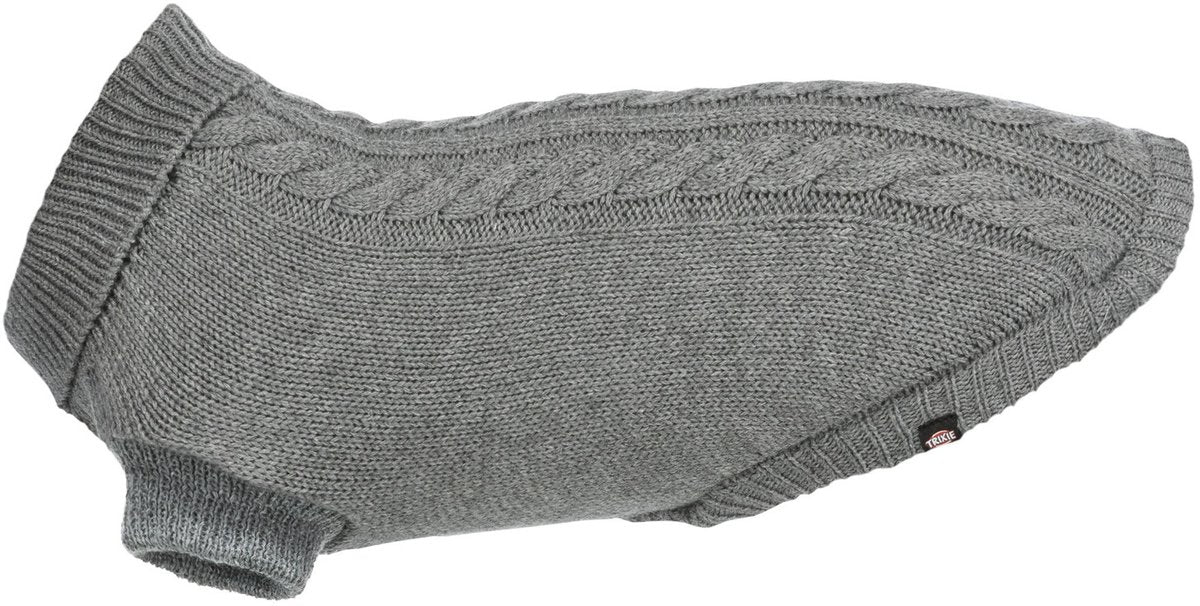 Trixie hundesweater - kenton - grå - 55cm