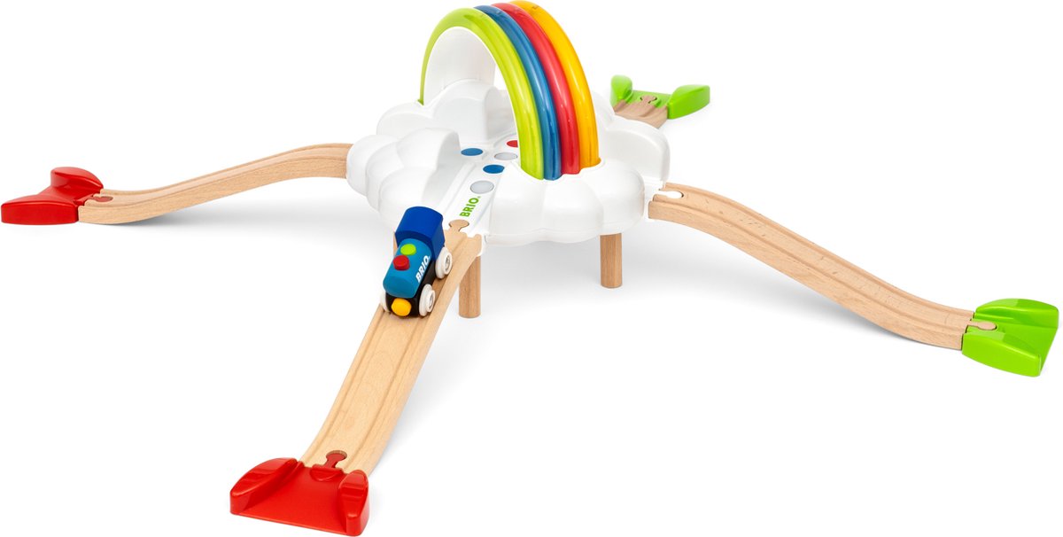 Brio mit første railway light up rainbow sæt - 36002 - togbane