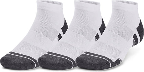 Under armour ua performance tech 3pk lav-wht unisex sportsstrømper - hvid - jet grå