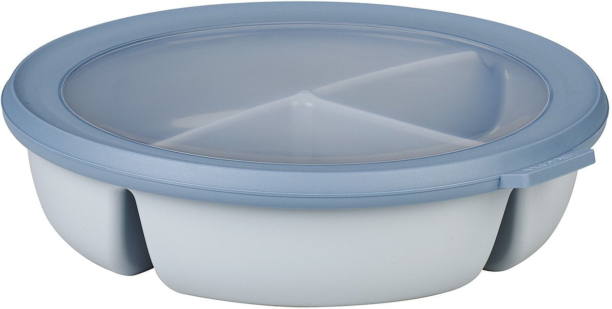 Mepal - multi skål cirqula madopbevaringsboks - 3-rums bento skål - 250 ml. 250 ml 500 ml - rund - nordisk blå