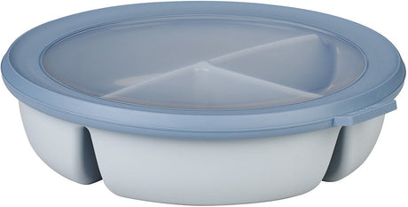 Mepal - multi skål cirqula madopbevaringsboks - 3-rums bento skål - 250 ml. 250 ml 500 ml - rund - nordisk blå
