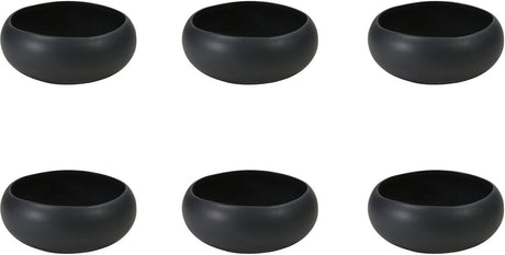 Medard de noblat - oslo sort - lille skål 12 cm - 6 stk - stentøj