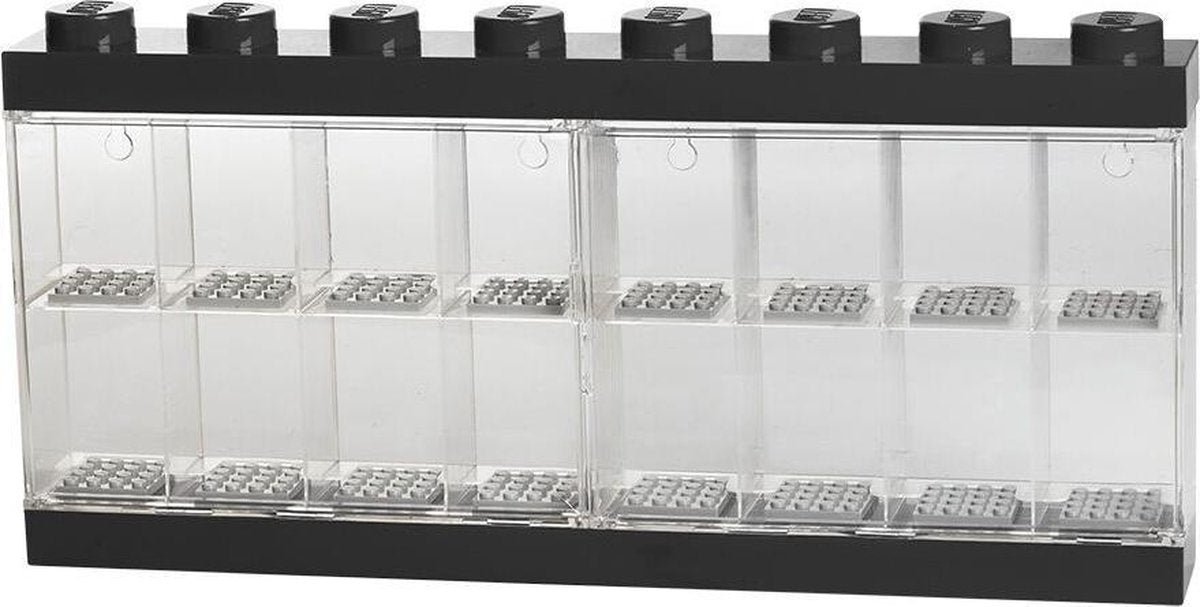 Lego opbevaringsboks minifigur 16, sort -