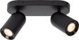 Lucide punch - loftspot (loftslampe) - 2xgu10 (mr16) - sort