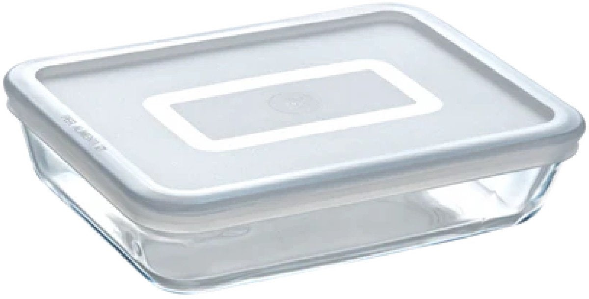 Pyrex rektangulær skål 1,5 l - kog fryse med friskt låg