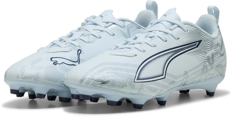 Puma ultra 6 play fg ag jr unisex sportssko - isnende blå- hvid-blå juvel