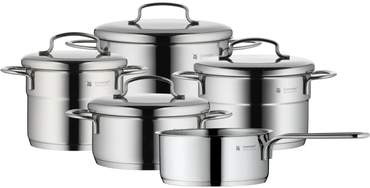 Wmf mini - pandesæt - 5-delt - velegnet til induktion - kompakt - rustfrit stål