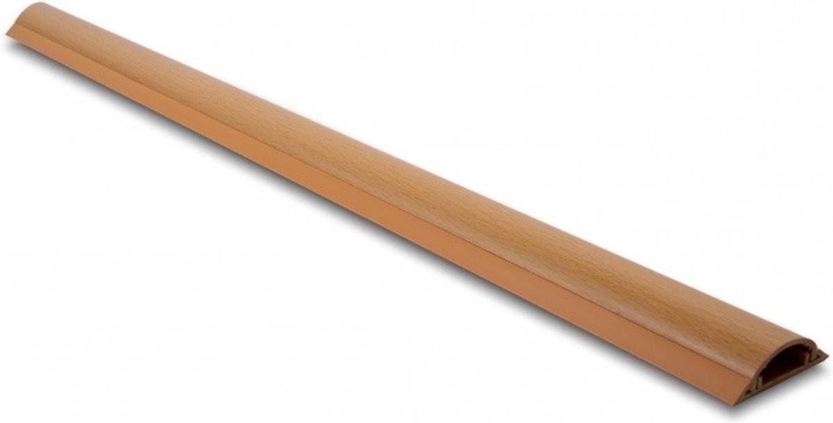 Delock plastkabelkanal halvrund med selvklæbende klæbestrimmel - 100 x 5 cm brun