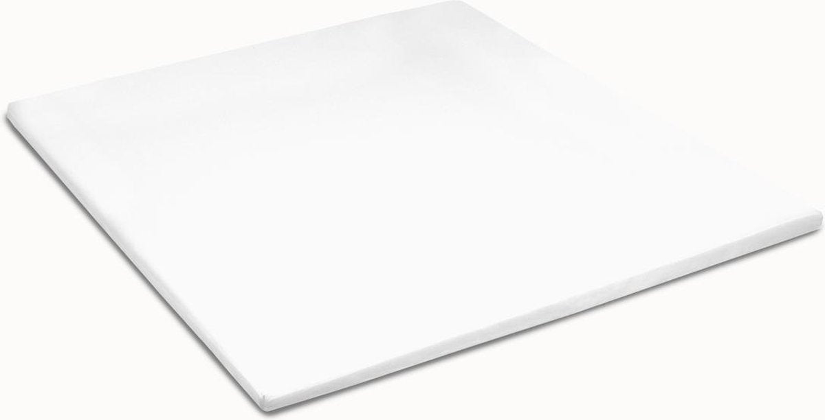 Cinderella topper hoeslaken - katoen - jersey - 80 90x200 210 cm - tot 12 cm hoogte - wit