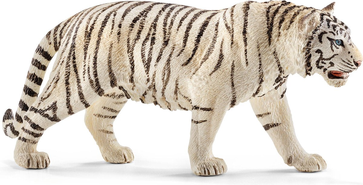 Schleich vilde liv - hvid tiger - legefigur - børnelegetøj til drenge og piger - 3 til 8 år - 14731