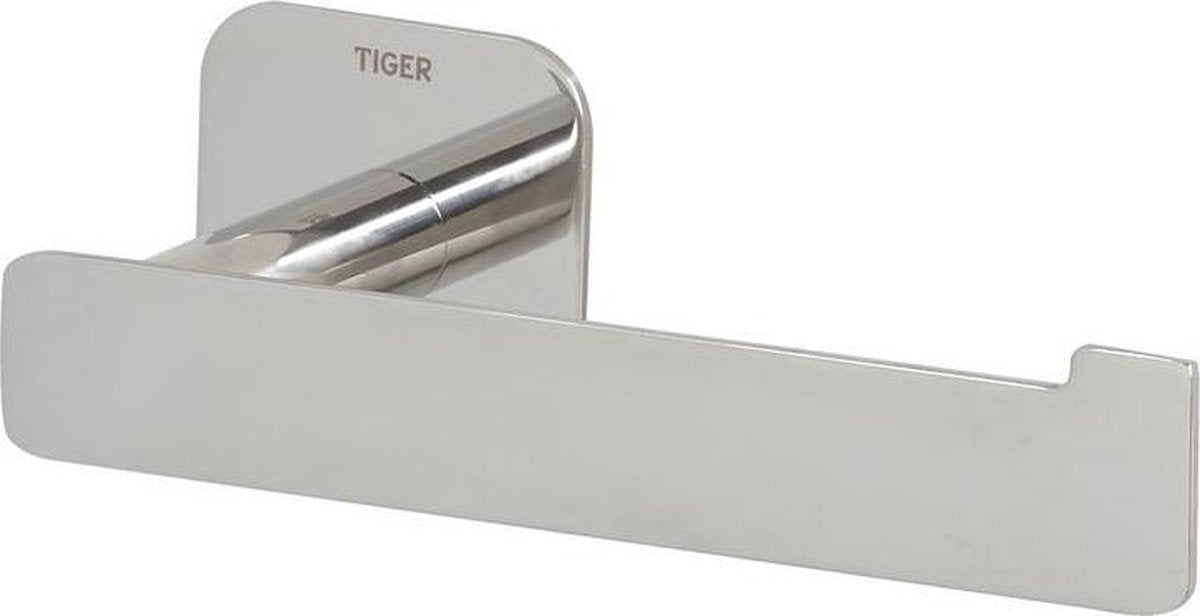 Tigerkrave - toiletrulleholder uden klap - uden boring - toiletrulleholder selvklæbende - poleret rustfrit stål