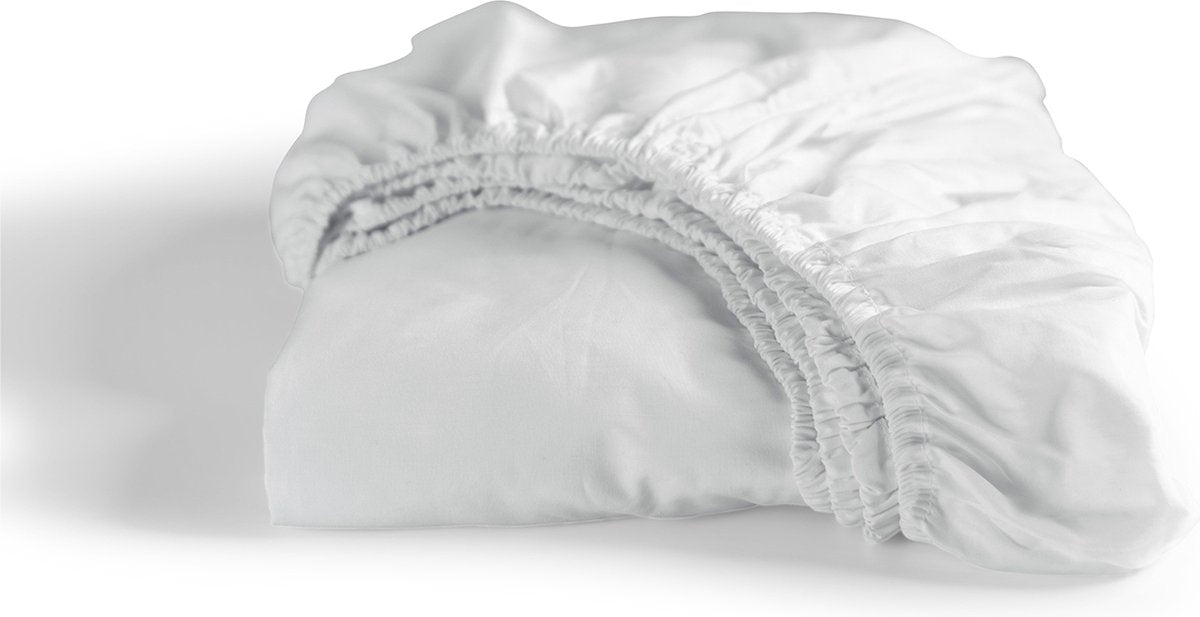 Cinderella - weekend - hoeslaken - geschikt voor boxspring - 100% katoen - 90x210 cm - tot 25 cm matrashoogte - wit