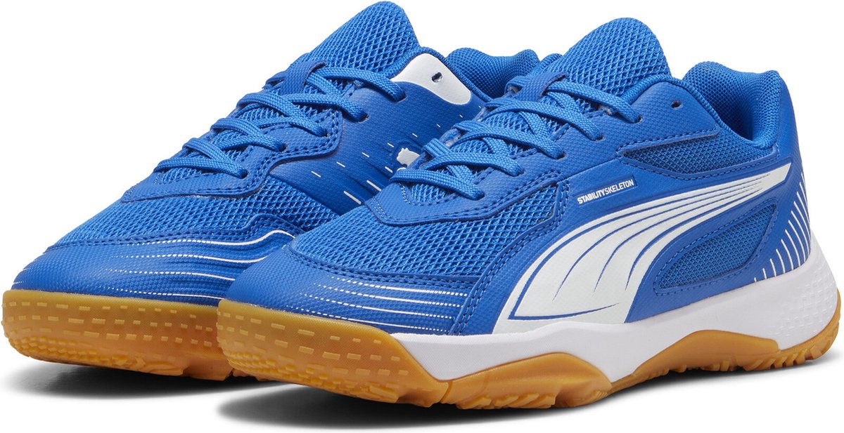 Puma solarflash iii jr unisex sportssko - team royal - hvid