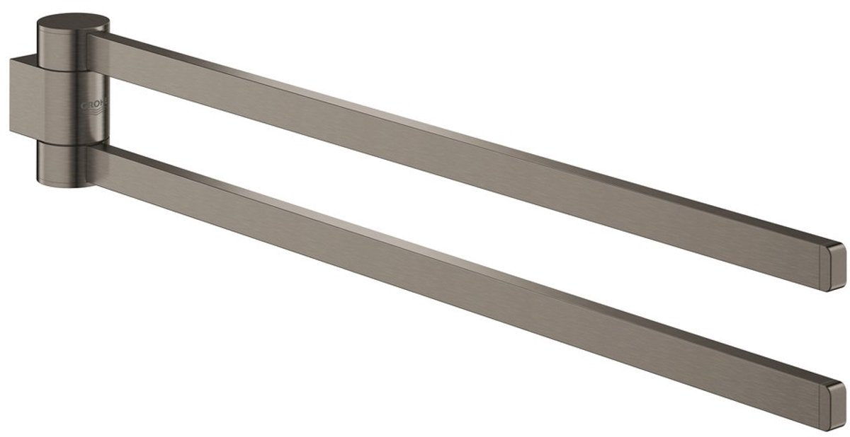 Grohe Selection håndklædeholder dobbelt - roterbar - hård grafit børstet - 41063al0