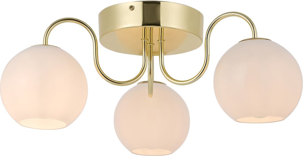 Nordlux franca-loftslampe-e14-opal glas messing