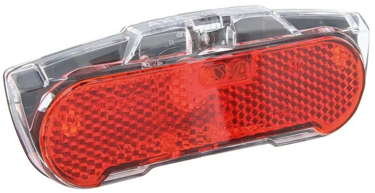 Baglys slank stabil 50 mm LED dynamo sort