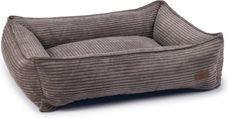Designet af lotte ribbet - hundeseng - brun - 80x70x22 cm